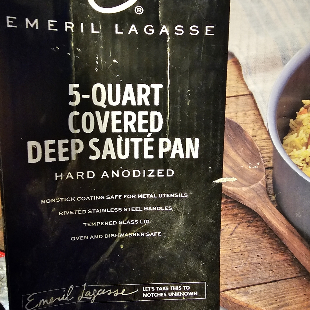 Emeril Lagasse 5 Quart Saute Pan with Glass Lid